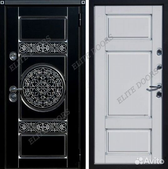 Классическая металлическая входная дверь