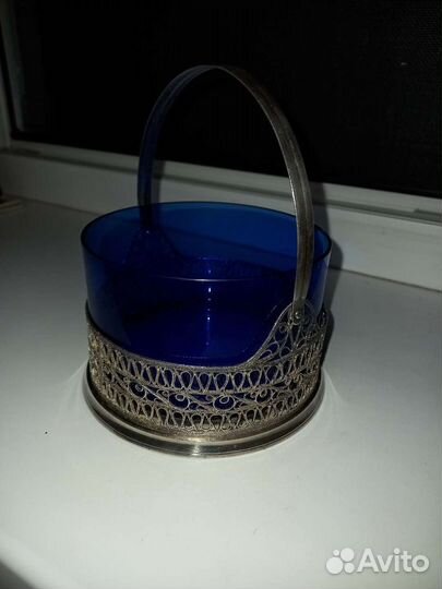 Конфетница скань металлическая. СССР