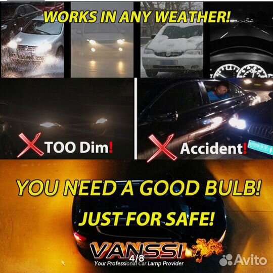 Светодиодные лампы Vanssi p21w Ba15s