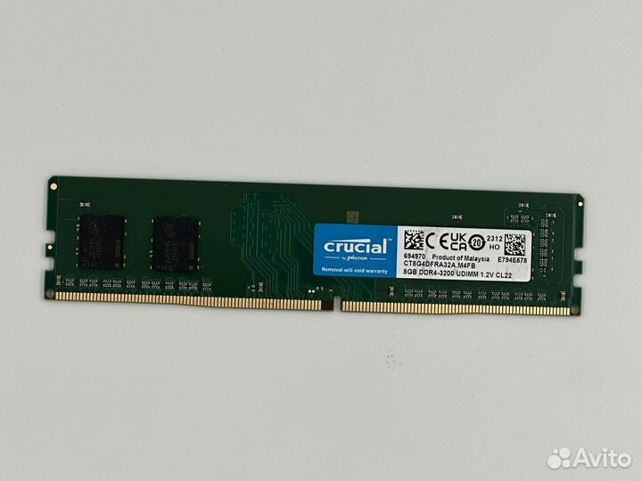 Оперативная память Crucial DDR4 8Gb 3200Mhz