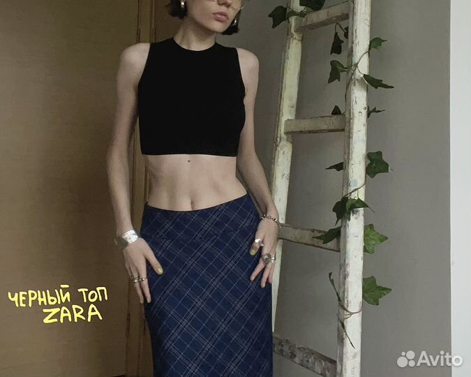 Топ черный zara