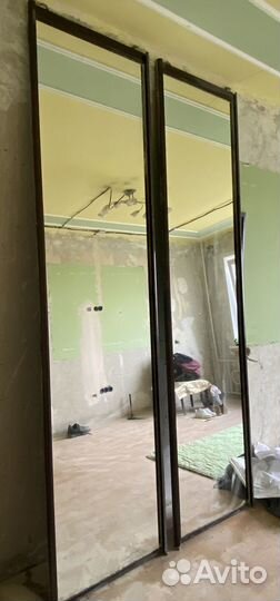 Двери от шкафа купе бу с зеркалами