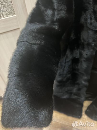 Шуба норковая 46 48 черная автоледи