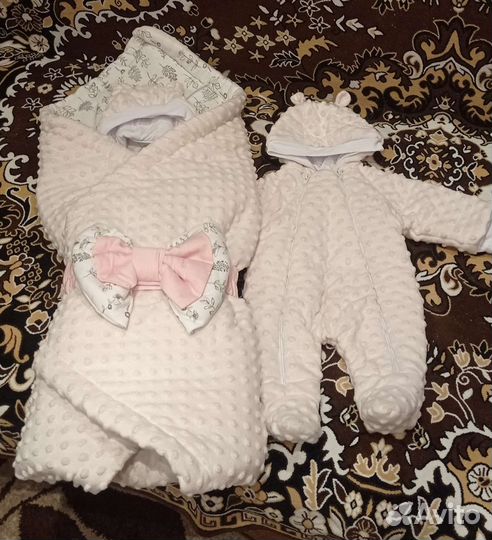 Конверт на выписку для девочки зима