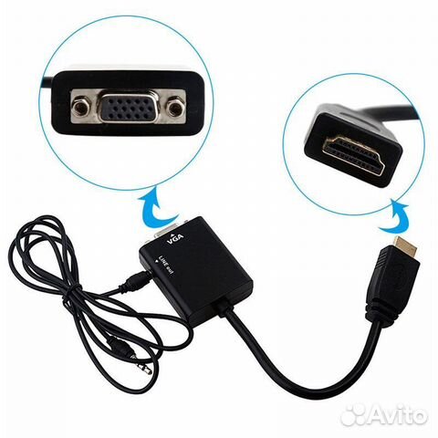 Переходник с hdmi на VGA + аудиокабель