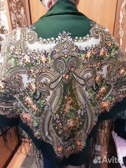 Павловопосадский платок шаль шерсть
