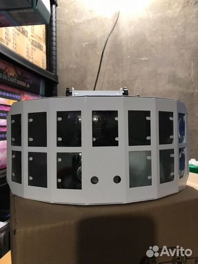 Светомузыка Бабочка/дерби 2х10w rgbw + лазер новая