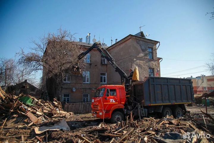 Вывоз мусора любой обьем контейнера газели