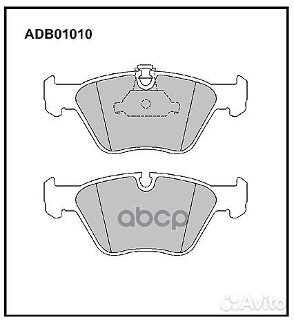 Колодки тормозные дисковые перед ADB01010 A