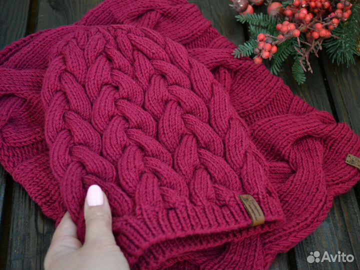 Комплект шапка и снуд