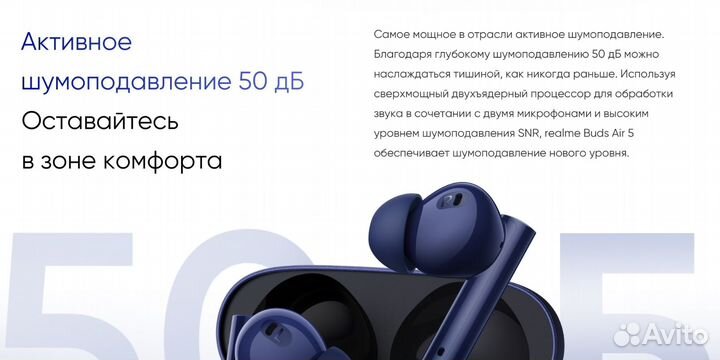 Наушники TWS Realme Buds Air 5 Новые