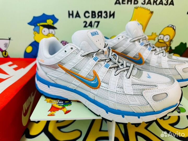 Кроссовки Nike p6000 white orange