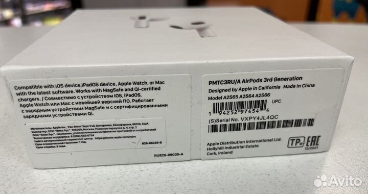 Airpods 3-го поколения Новые