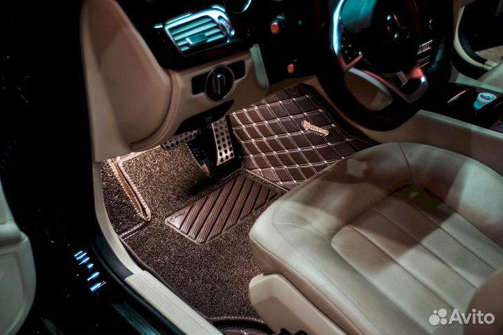 3Д коврики из экокожи Mercedes