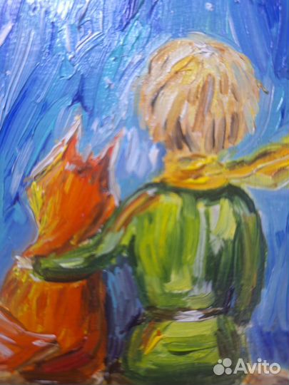 Маленький принц картина маслом в раме