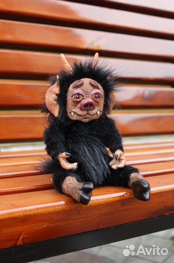 Игрушка ручной работы черт, кукла оберег