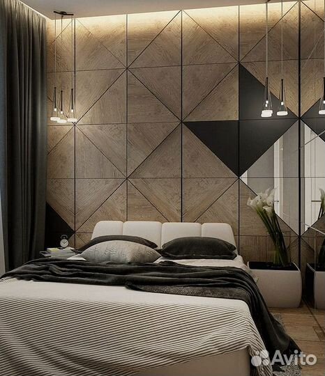 Зеркальная плитка на стену