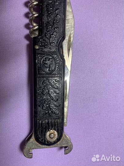 Перочинный складной нож СССР (дубовые листья)