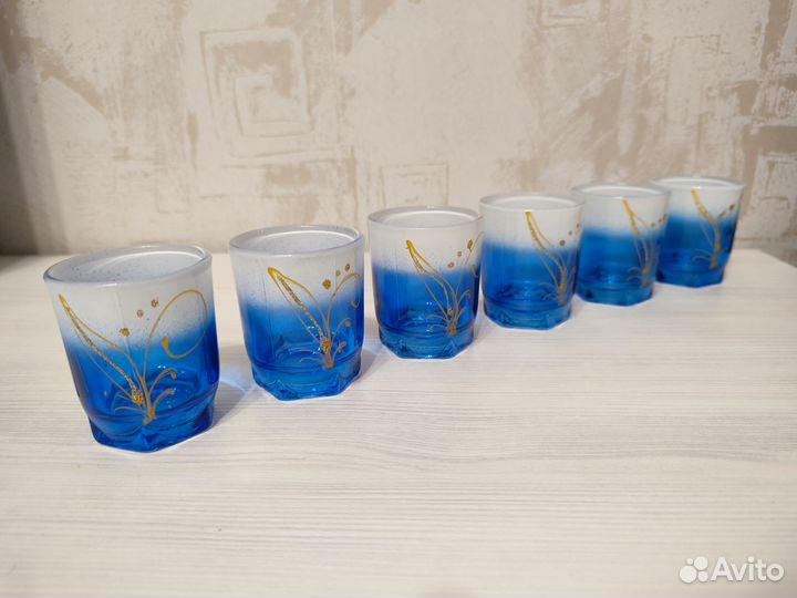 Рюмки (стопки) стекло - 6 шт. (высота 5,5 см)
