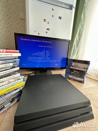 Sony PS4 pro + 87 игр, 1tb, 4k