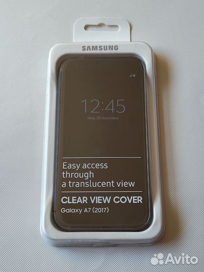 Чехол Clear View на Samsung A7(2017) оригинал