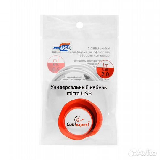Кабель microUSB 1 м Cablexpert