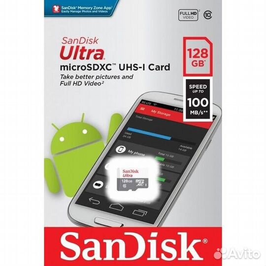 Micro sdxc карта памяти SanDisk 128GB Class10