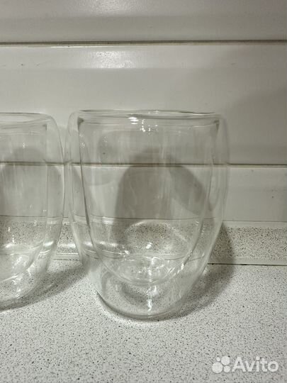 Бокал стаканы с двойным дном стенками 4шт
