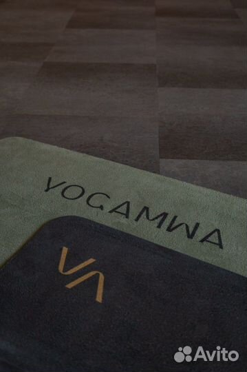 Коврик для йоги и фитнеса, замша + каучук