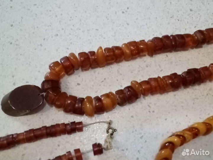 Бусы из янтаря СССР