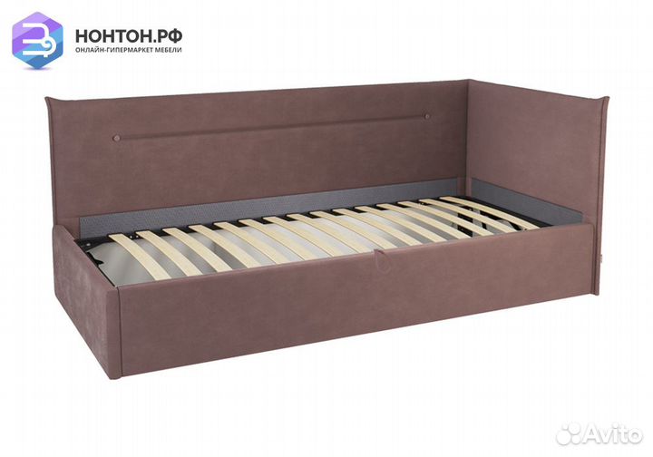 Кровать Альба 0.9 м светло-коричневая