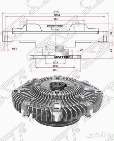SAT ST-21082-06J01 Вискомуфта nissan patrol / safa