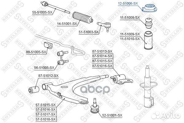 Опора амортизатора переднего Hyundai Coupe 1.6