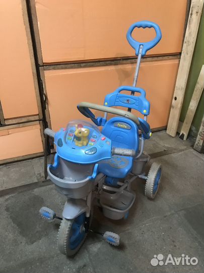 Детский трёхколёсный велосипед с ручкой