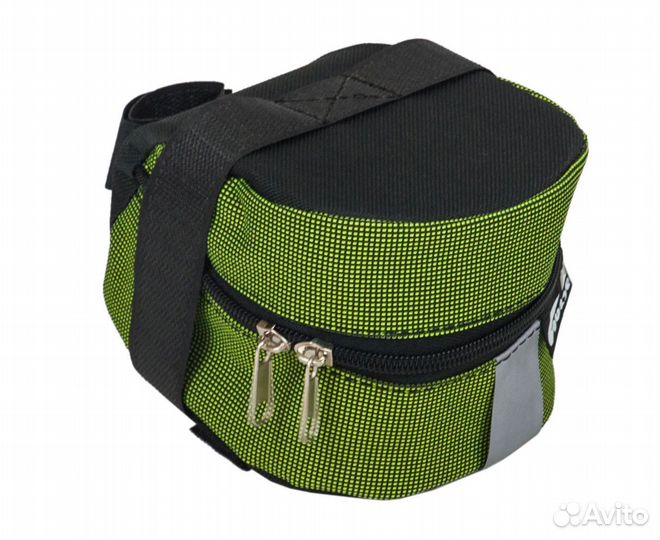 Велосумка под седло средняя, зеленая, course