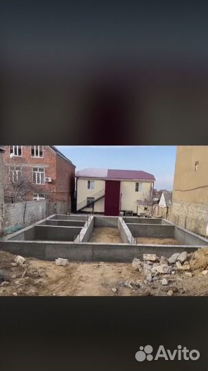 Заливка фундамента,бетонная работа