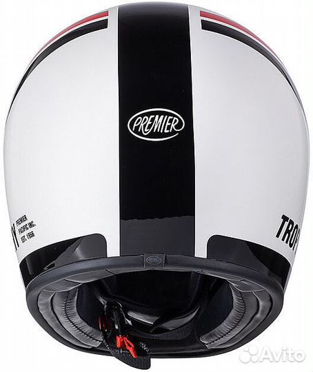 Motorcycle Integral Мотошлем Vintage 70s Premier Trophy DO8 Glossy White