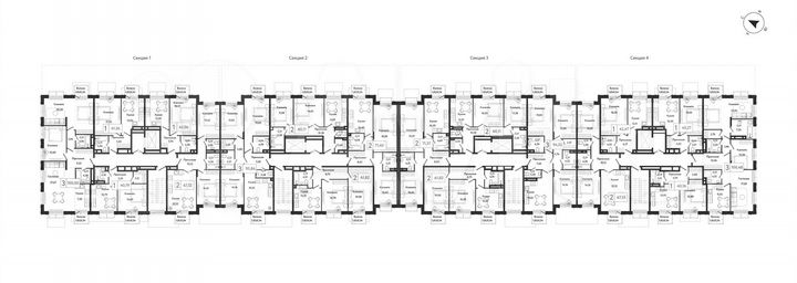 2-к. квартира, 60,1 м², 2/6 эт.