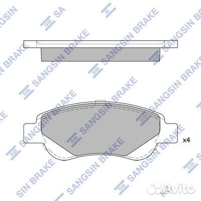 SP1750 колодки дисковые передние Citroen C1, P