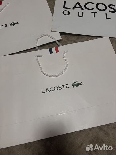 3 бумажных пакета lacoste оригинал