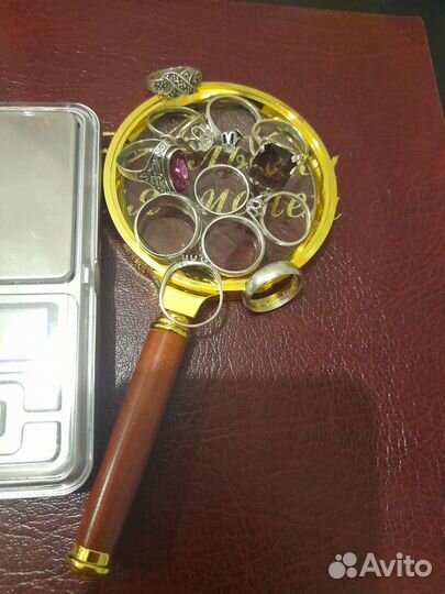 12 колец с камнями СССР 875 проба