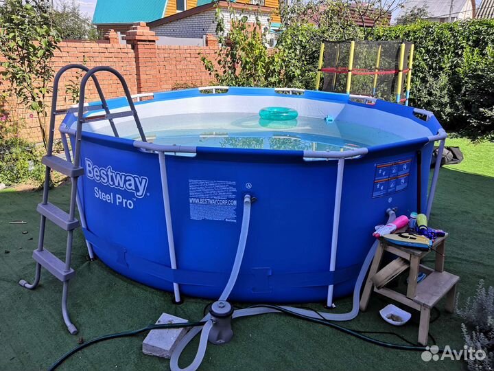 Каркасный бассейн 305 на 100 новый + лестница