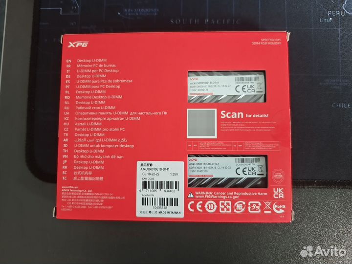 Оперативная память ddr4 32gb 3600 2x16