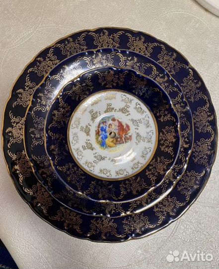 Этажерка, горка Мадонна кобальт, чешский фарфор