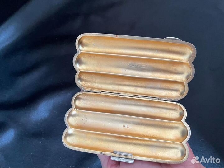 Футляр на три сигары серебро Англия