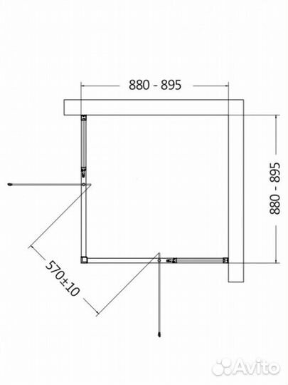 Душевой уголок aquame AQM7102-2-9