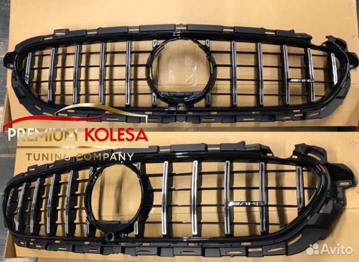 Решетка хром GT на E class W213 рестайлинг