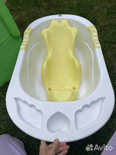 Ванна happy baby, пеленательная накладка, игрушка