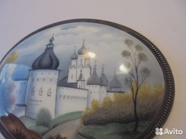 Финифть Панно овальное Ростовский кремль скань
