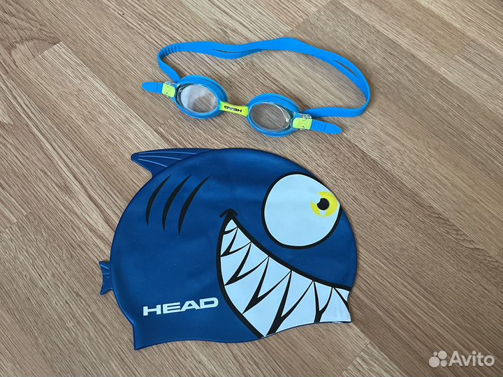 Детские Шапочка и очки для плавания head